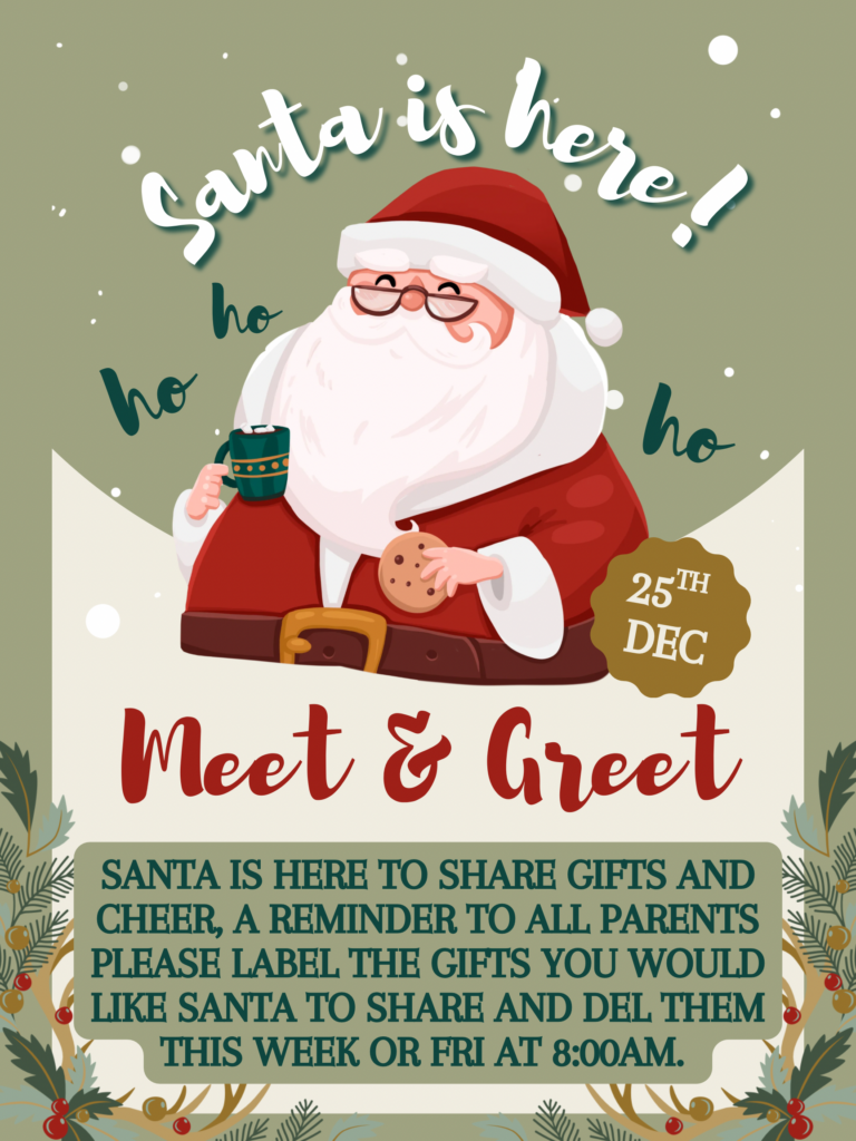 Poster for Christmas Day with Santa & his Elf